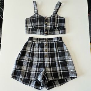 American Eagle | Plaid 2 Piece Set